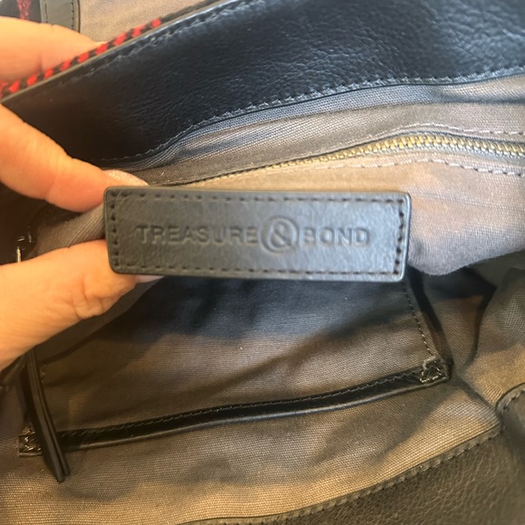 Treasure & Bond WoolPlaid Red and Black Backpack - Picture 9 of 12